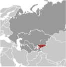 Location of Kyrgyzstan