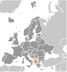 Location of Albania