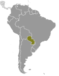 Location of Paraguay