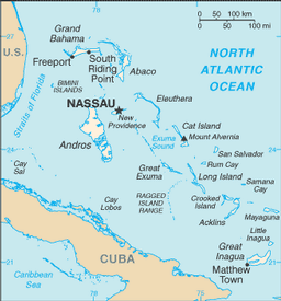 Map of Bahamas, The