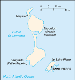 Map of Saint Pierre and Miquelon
