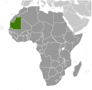 Location of Mauritania