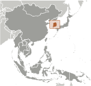 Location of Korea, South