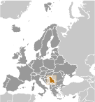 Location of Serbia