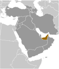 Location of United Arab Emirates