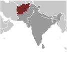 Location of Afghanistan