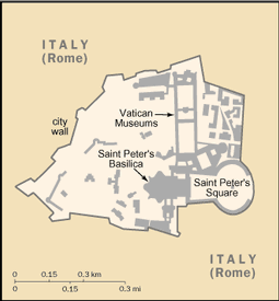 Map of Holy See (Vatican City)